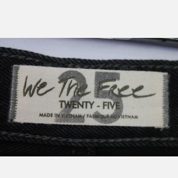 Free People Makai Cutoff Jean Shorts Washed Black Retail $68 SIZE 25 - Picture 11 of 12